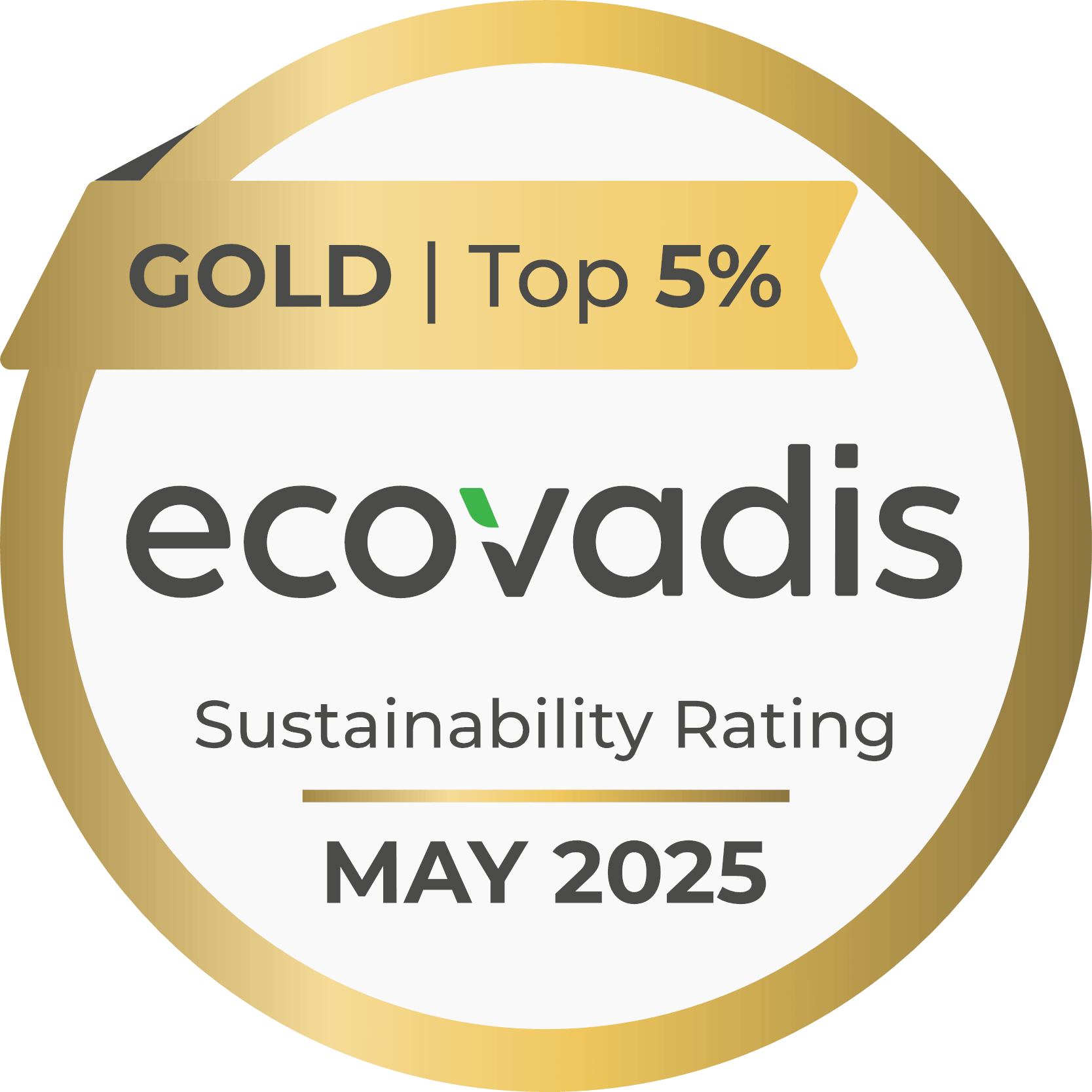 2025 EcoVadis Gold Badge